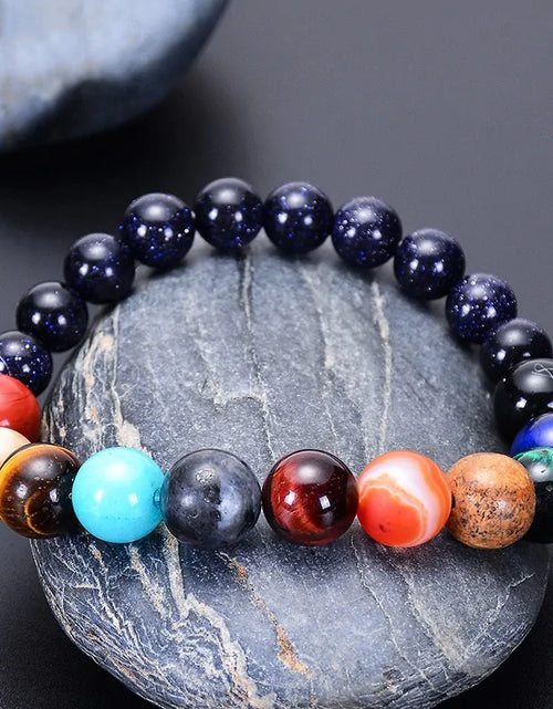 Load image into Gallery viewer, Eight Planets Natural Stone Bracelet
