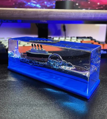 Cruise Ship Fluid Drift Bottle Decoration