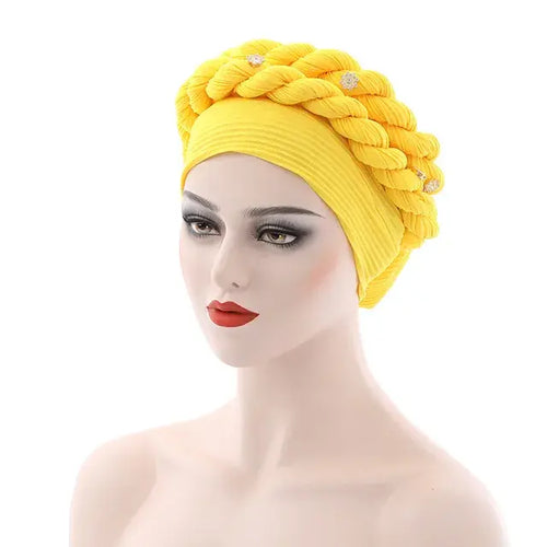 Load image into Gallery viewer, Double Braid Diamonds Turban
