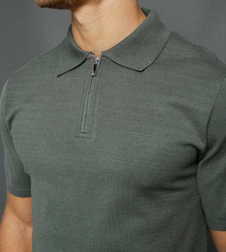 Knitted Short Sleeve Polo