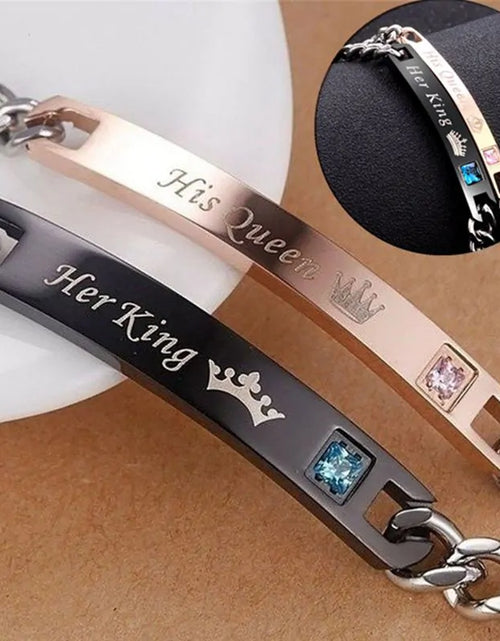 Load image into Gallery viewer, Her King His Queen Bracelet Set
