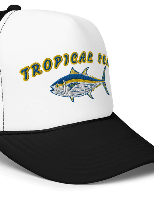 Load image into Gallery viewer, Tropical Seas Tuna Foam trucker hat
