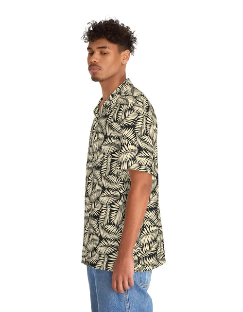 Load image into Gallery viewer, Men&#39;s Golden Night Tropical Floral Print Hawaiian Shirt
