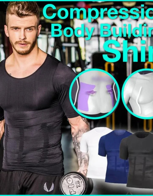 Load image into Gallery viewer, Compression Body Building Shirt Men
