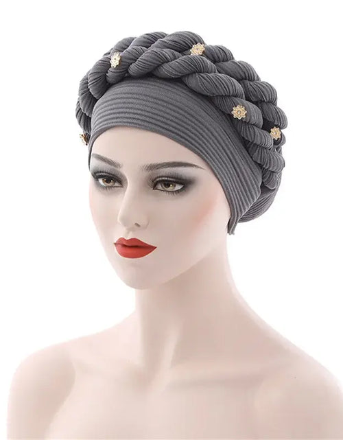 Load image into Gallery viewer, Double Braid Diamonds Turban
