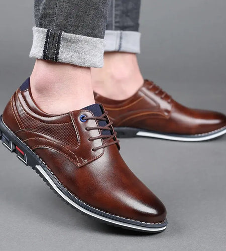 Retro Men Shoes Business Brand Leather Shoes