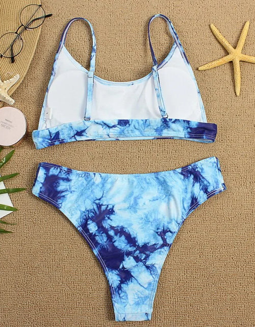 Load image into Gallery viewer, Brazilian Bikini Swimsuit Set Tie Dye
