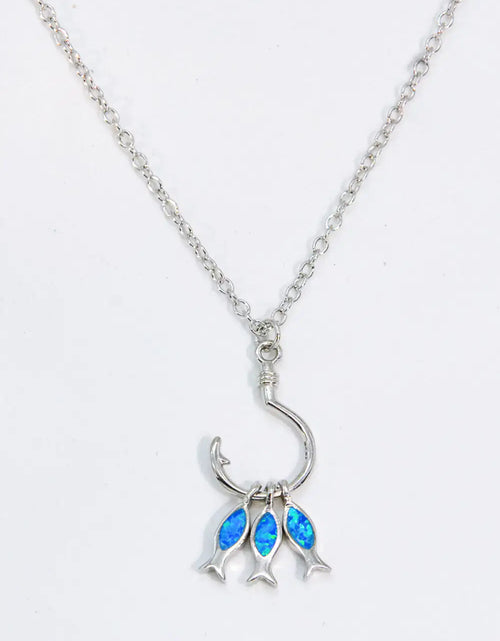 Load image into Gallery viewer, Opal Fish 925 Sterling Silver Necklace
