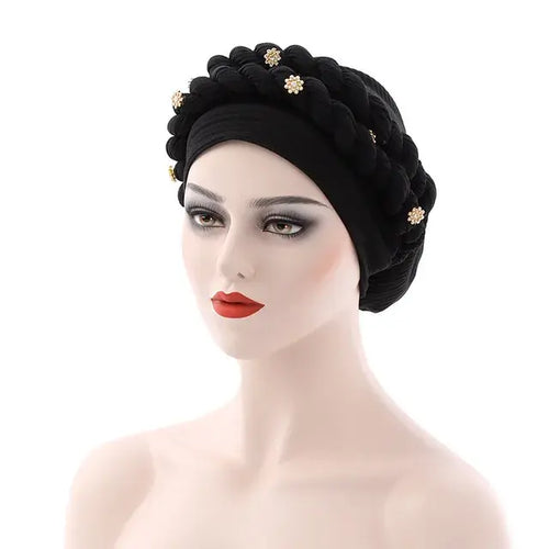 Load image into Gallery viewer, Double Braid Diamonds Turban
