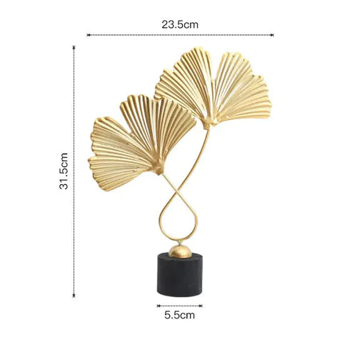 Load image into Gallery viewer, Nordic Gold Ginkgo  Leaves Sculpture
