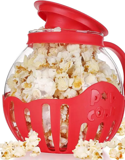 Load image into Gallery viewer, Microwave Glass Popcorn Popper With Silicone Lid
