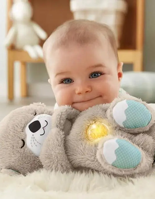 Load image into Gallery viewer, Fisher-Price Sound Machine Soothe &#39;n Snuggle Otter Portable Plush Baby Toy with Sensory Details Music Lights &amp; Rhythmic Breathing Motion
