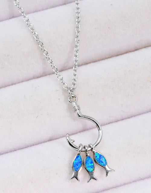 Load image into Gallery viewer, Opal Fish 925 Sterling Silver Necklace
