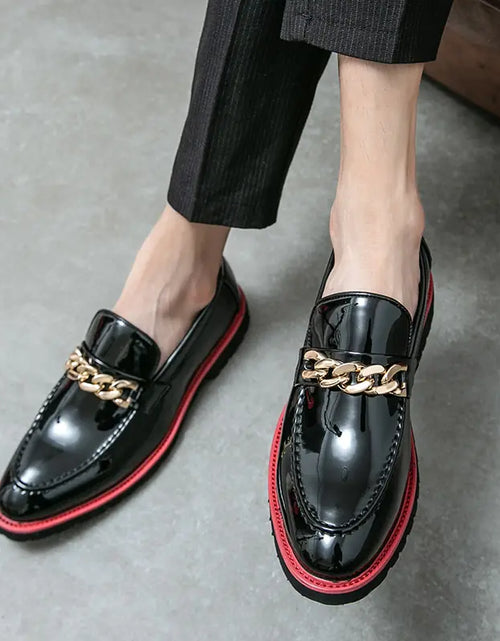 Load image into Gallery viewer, Luxury Leather Black Loafers for Men - Designer Italian Dress Shoes
