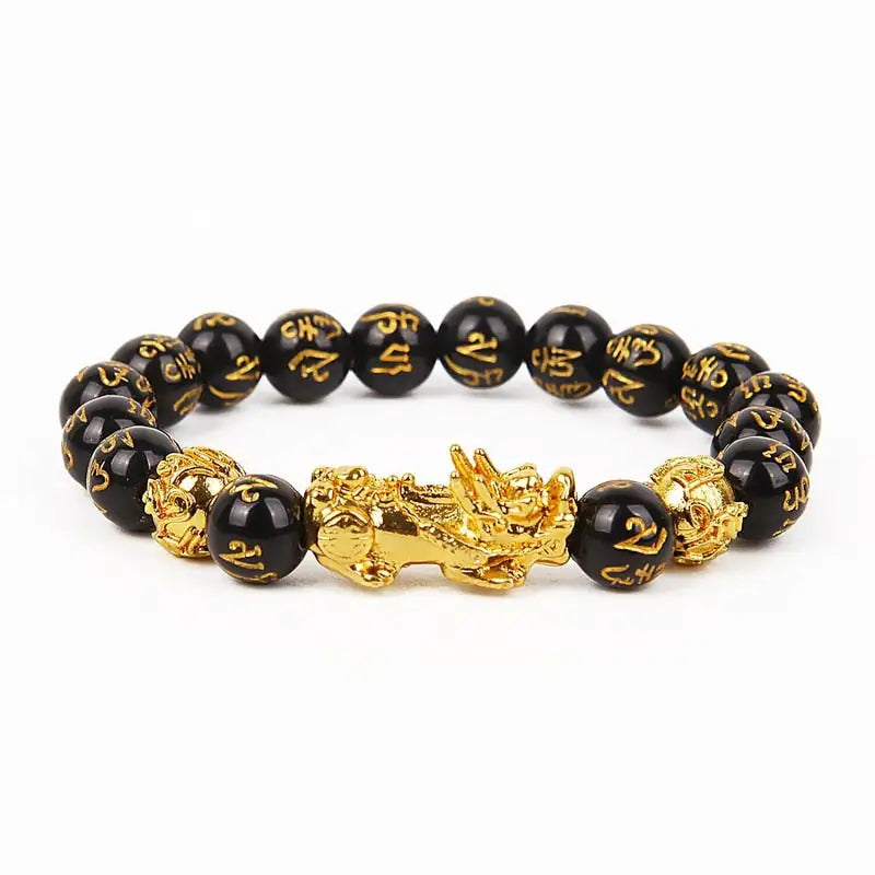 Feng Shui Wealth Bracelet  Black Beads