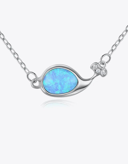 Load image into Gallery viewer, Opal Dolphin 925 Sterling Silver Necklace
