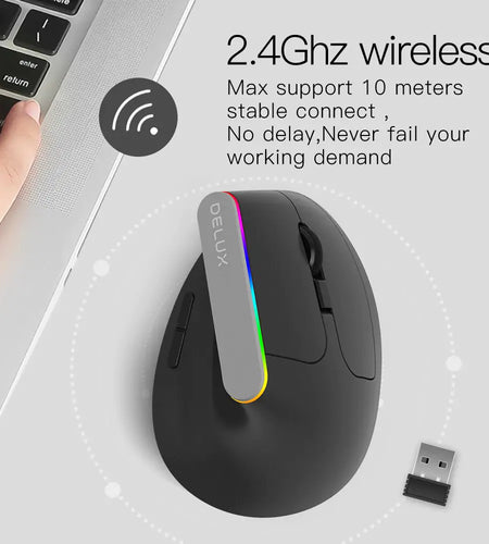 M618C Wireless Mouse Ergonomic 6D