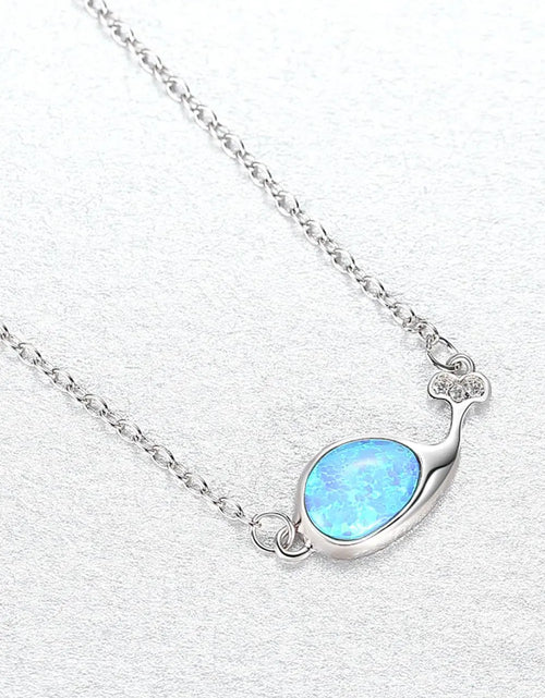 Load image into Gallery viewer, Opal Dolphin 925 Sterling Silver Necklace
