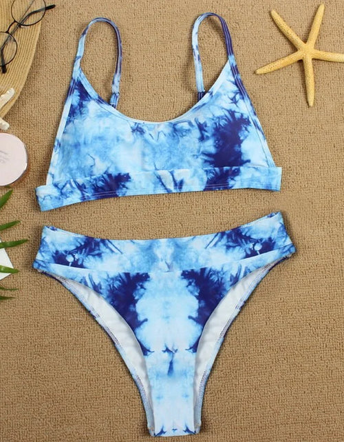 Load image into Gallery viewer, Brazilian Bikini Swimsuit Set Tie Dye
