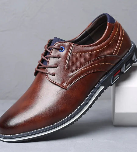 Retro Men Shoes Business Brand Leather Shoes