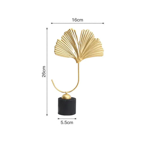 Load image into Gallery viewer, Nordic Gold Ginkgo  Leaves Sculpture
