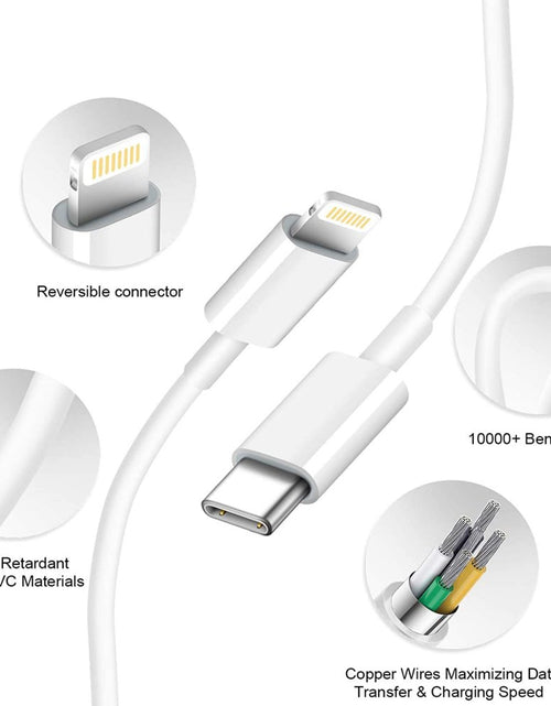 Load image into Gallery viewer, Iphone 14 13 12 11 Super Fast Charger-Apple Mfi Certified-High Speed Iphone Charger-6Ft Wall Charger-2-Pack 20W PD USB C Compatible with Iphone 14/14Pro/13/13 Pro/12/12Pro/Xs/Max/Xr/X/8/8 Plus
