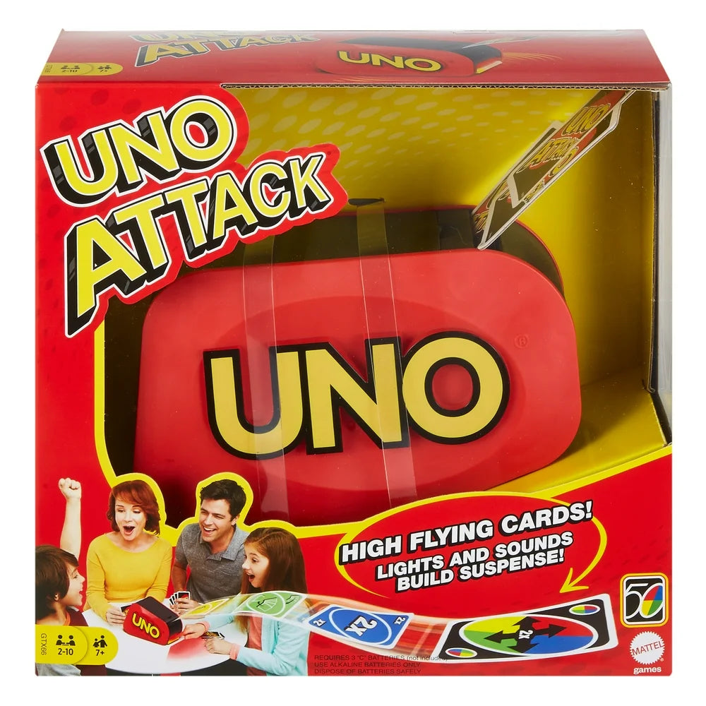 Attack Card Game for Family Night with Card Launcher Featuring Lights & Sounds