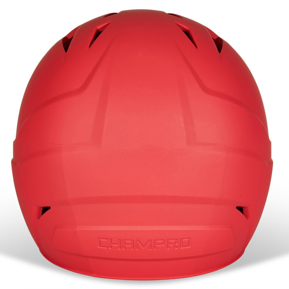 HX Rise Fastpitch Batting Helmet with Facemask, Medium, Scarlet