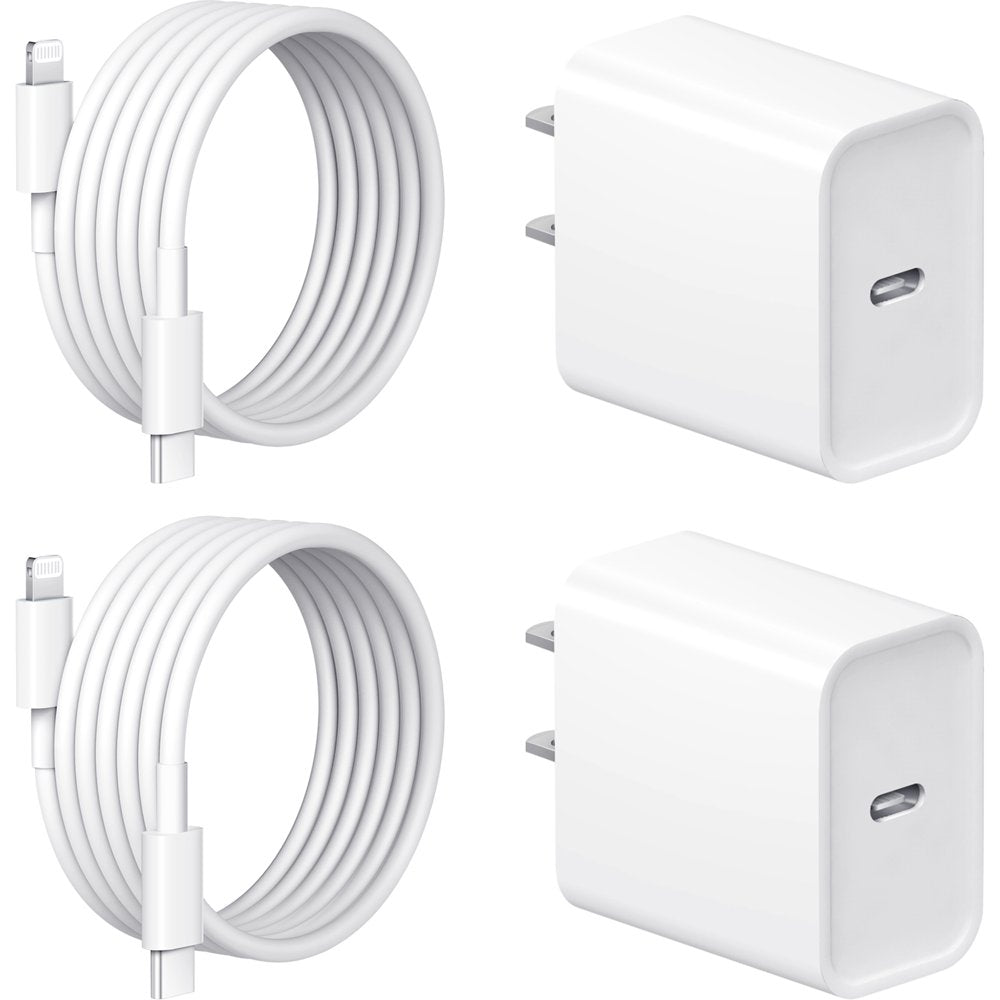 Iphone 14 13 12 11 Super Fast Charger-Apple Mfi Certified-High Speed Iphone Charger-6Ft Wall Charger-2-Pack 20W PD USB C Compatible with Iphone 14/14Pro/13/13 Pro/12/12Pro/Xs/Max/Xr/X/8/8 Plus