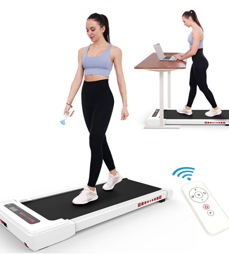 Walking Pad Treadmill under Desk, Grey 2.25HP Portable Mini Treadmill W/ Remote Control