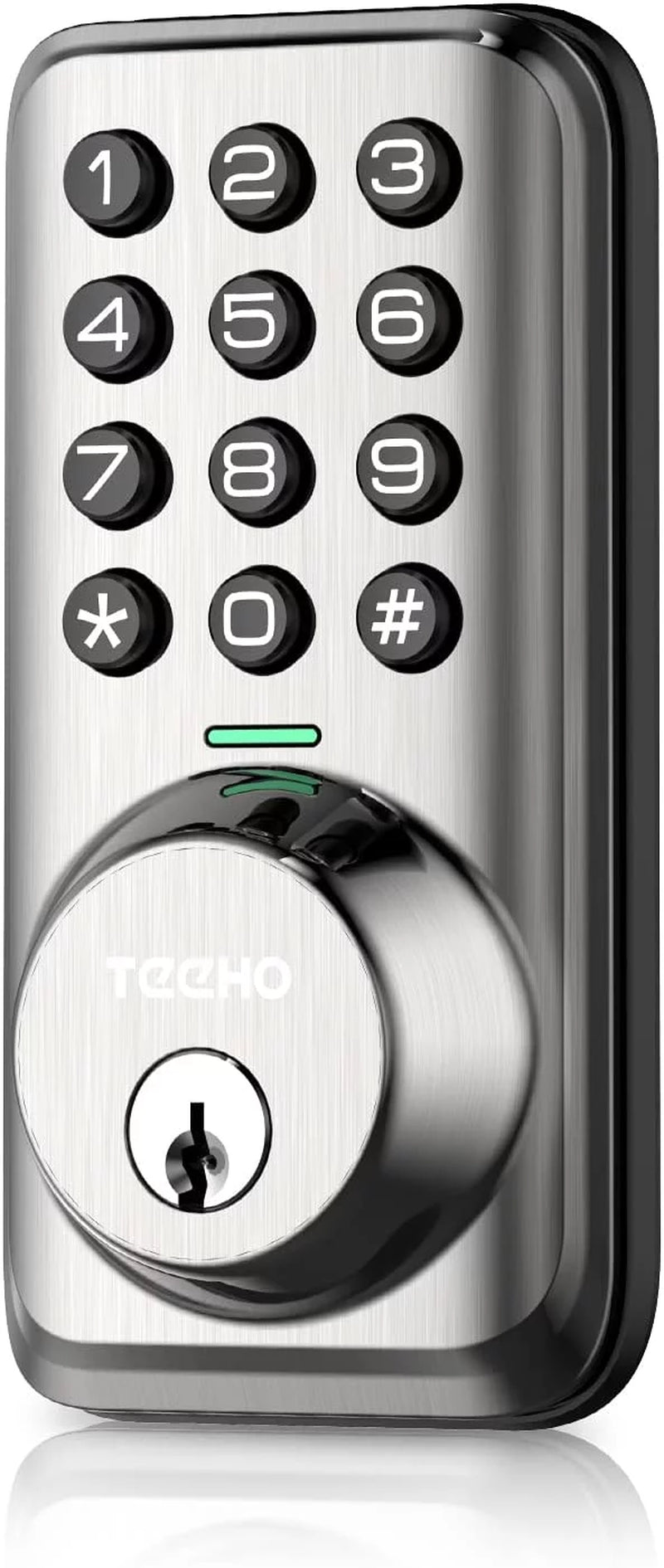 Keypad Keyless Entry Smart Electronic Digital Deadbolt Door Lock for Front Door - Satin Nickel