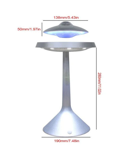 UFO Magnetic Levitation Floating Light LED Table Lamp Wired Bluetooth Speaker