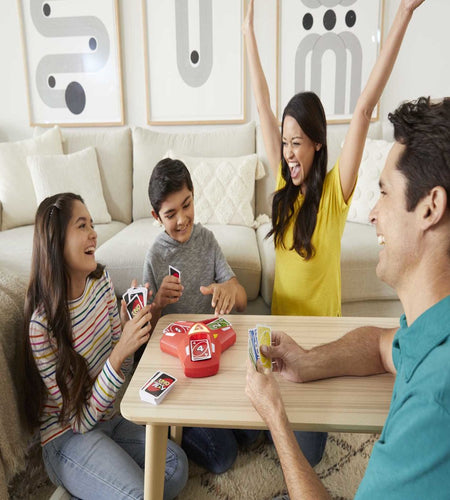 Triple Play Card Game for Family Night Featuring 3 Discard Piles, Lights & Sounds