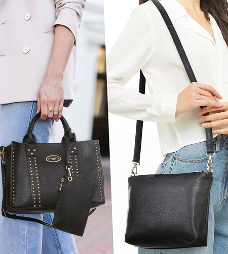Women'S 3Pcs Purse Handbag Shoulder Bag Tote Satchel Hobo Bag Briefcase Work Bag for Ladies
