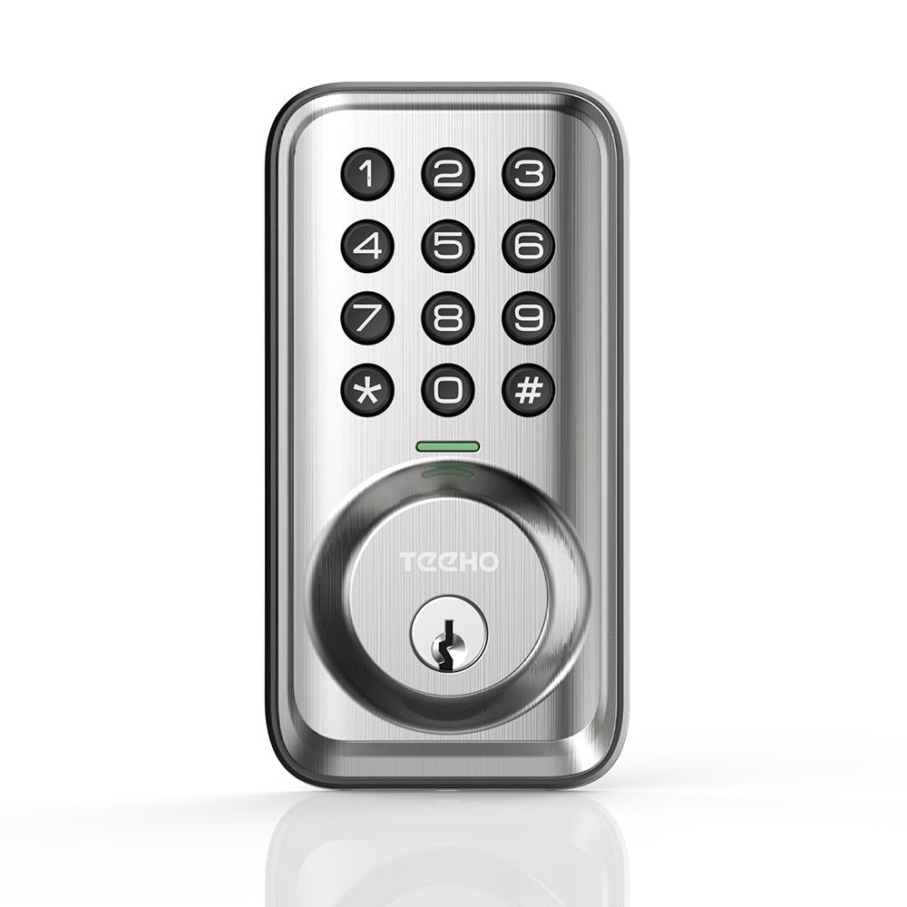 Keypad Keyless Entry Smart Electronic Digital Deadbolt Door Lock for Front Door - Satin Nickel