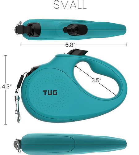 360° Tangle-Free Retractable Dog Leash, 16 Ft Strong Nylon Tape/Ribbon, One-Handed Brake, Pause, Lock