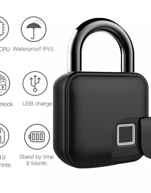 Load image into Gallery viewer, Glomarket Tuya Smart Locks APP Unlock Zinc Alloy Keyless Security Mini Touch Pad Luggage Cabinet Fingerptint Smart Padlock Locks
