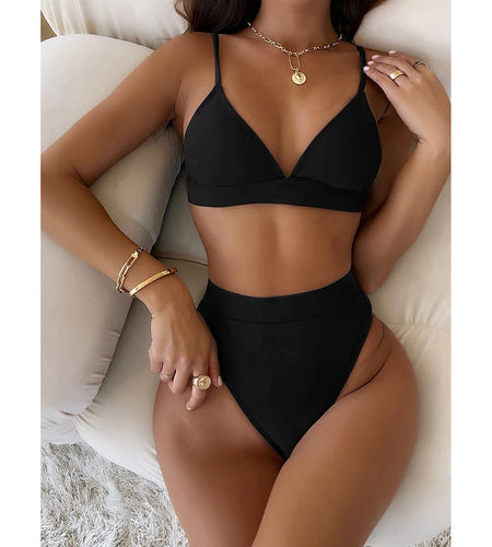 Sexy Bikini 2022 Swimwear Women Swimsuit Female High Waist Bikinis Set Bather Swimming Beachwear for Bathing Suit Woman Biquini