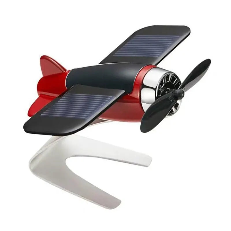 Solar Airplane Creative Men'S Car Decoration Car Interior Accessories Desktop Ornament Gift for Woman, Man, Car Enthusiast