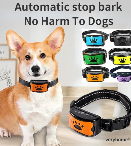 Pet Dog Antibarking USB Electric Ultrasonic Dogs Stop Barking Vibration anti Bark Collar Automatic Collar Dog Training Collars
