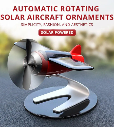 Solar Airplane Creative Men'S Car Decoration Car Interior Accessories Desktop Ornament Gift for Woman, Man, Car Enthusiast