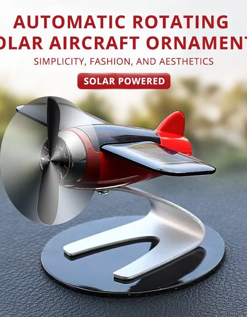 Load image into Gallery viewer, Solar Airplane Creative Men&#39;S Car Decoration Car Interior Accessories Desktop Ornament Gift for Woman, Man, Car Enthusiast
