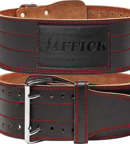 Genuine Leather Weight Lifting Belt (4 Inches Wide) Lower Back Support and Injury Prevention for Gym Fitness Workout Cross Training for Men Women - Squat Deadlift up to 800 Lbs