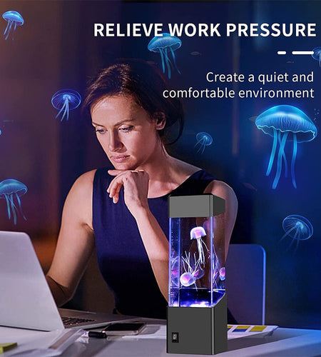 Colorful LED Jellyfish Night Light Jellyfish Aquarium Decorative Lamp Creative Night Light Kids Birthday Gift Home Room Decor