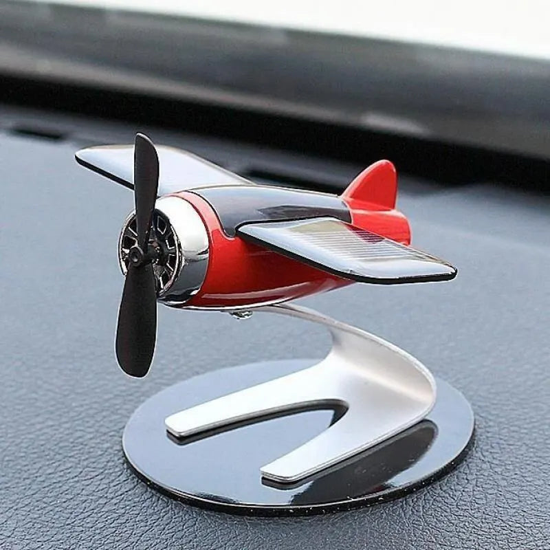 Solar Airplane Creative Men'S Car Decoration Car Interior Accessories Desktop Ornament Gift for Woman, Man, Car Enthusiast