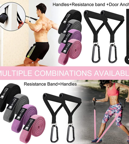 Fabric Long Resistance Bands - Pull up Bands Pull up Assistance Bands Long Workout Bands with Handles, Exercise Bands for Working Out