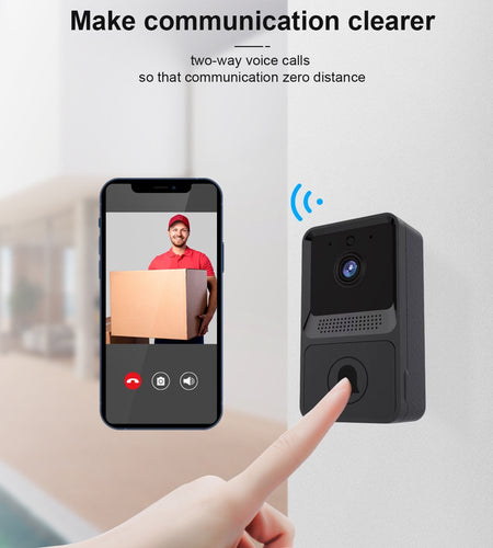 Smart Wireless Video Doorbell Camera 2 Way Audio Cloud Storage 480P Wifi Remote Video Doorbell