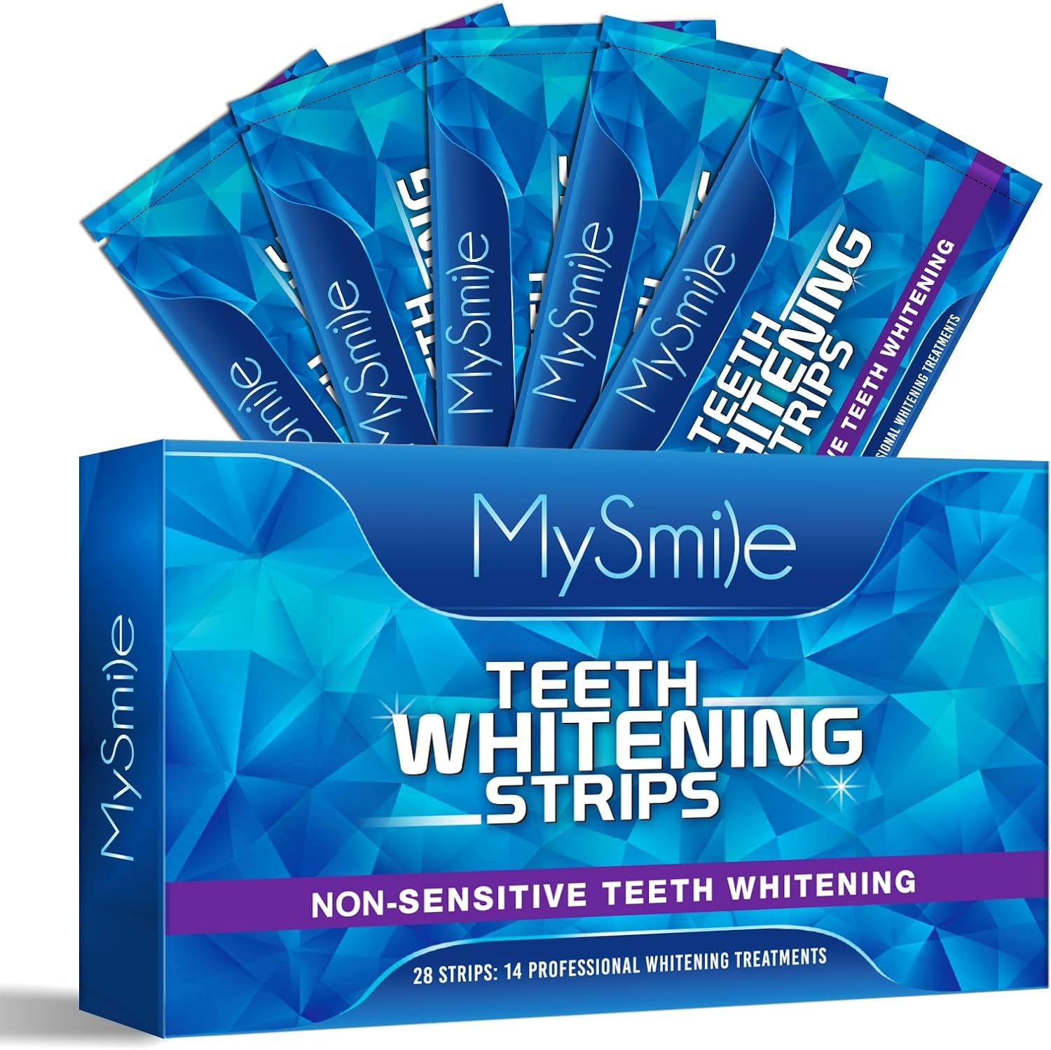 Teeth Whitening Strips 14 Treatments, 28 White Strips for Teeth Whitening, Non-Sensitive Whitening Strips for Tooth Whitening, Helps to Remove Smoking Coffee Soda Wine Stain, 10 Shades Whiter