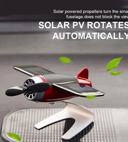 Solar Airplane Creative Men'S Car Decoration Car Interior Accessories Desktop Ornament Gift for Woman, Man, Car Enthusiast