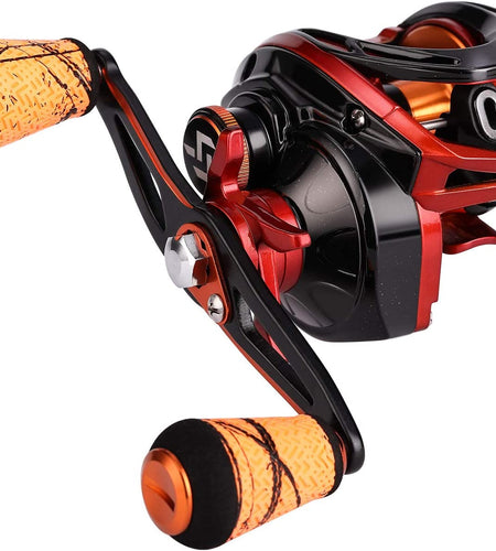 Fishing Baitcasting Reels, 7.3:1 Gear Ratio Fishing Reels , Low Profile Reel with Magnetic Braking System , Super Polymer Grips,Carbon Infused Nylon Frame